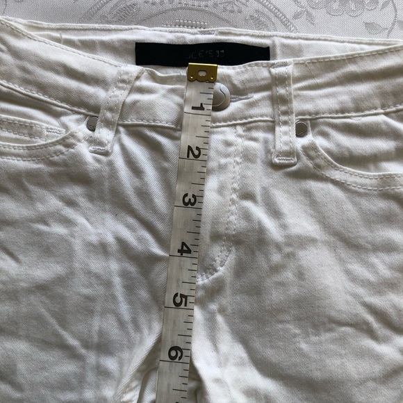 Joe’s White Embroidered Denim Jeans Bermuda Shorts Gurls Size 6 Elastic Waist - Picture 8 of 14